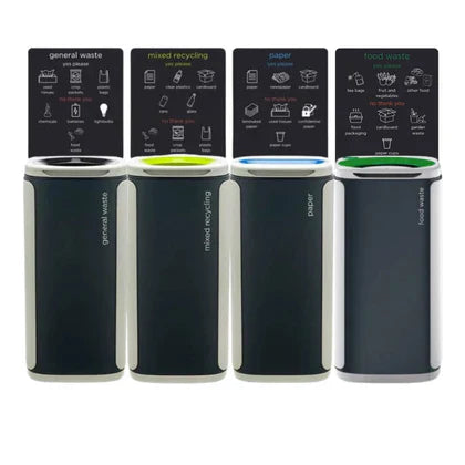 Recycling station with four waste streams