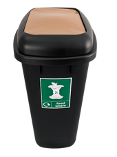 Large 90 Litre Push Flap Recycling Bin - 90 Litre