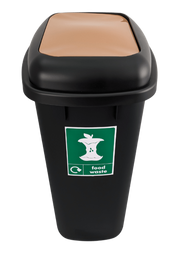 Large 90 Litre Push Flap Recycling Bin - 90 Litre