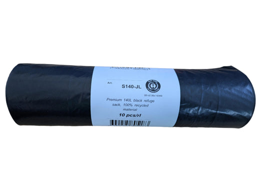 Premium 140 Litre Black Recycled Bin Bags