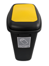 Large 90 Litre Push Flap Recycling Bin - 90 Litre