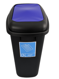 Large 90 Litre Push Flap Recycling Bin - 90 Litre