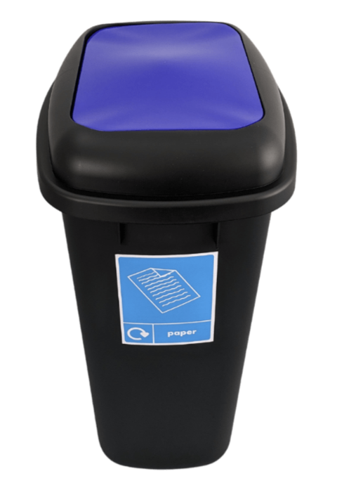 Large 90 Litre Push Flap Recycling Bin - 90 Litre