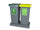 2 x 50 Litre Fitbin Recycling Station Complete with Tray
