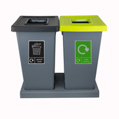 Large Double Recycling Station - 2 x 75 Litre
