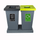Large Double Recycling Station - 2 x 75 Litre