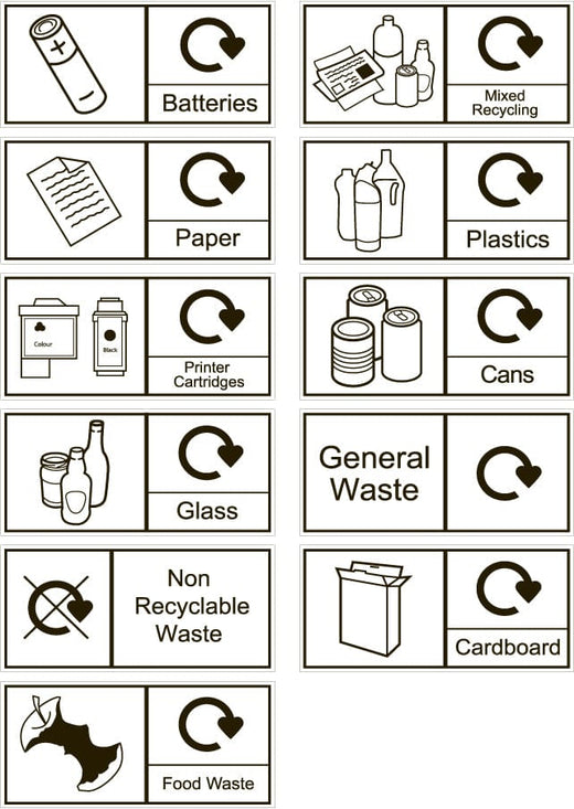 30 Litre Recycling Bin with Colour Coded Lids