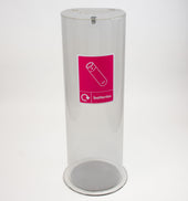 Freestanding Acrylic Battery Recycling Bin - 37 Litre Reduced to Clear