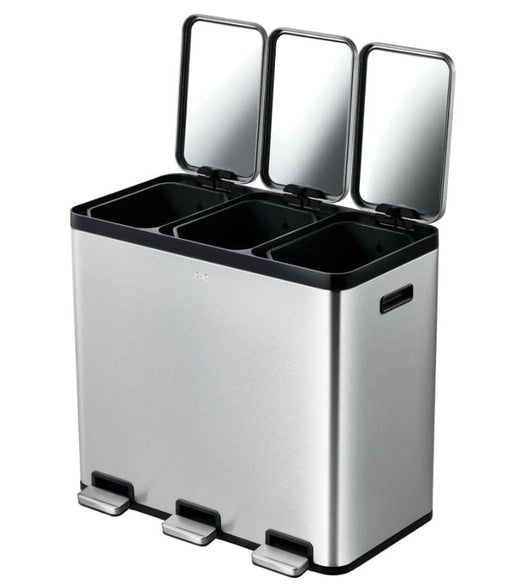 Ecocasa 3 Compartment Kitchen Recycling Bin - 3 x 20 Litre