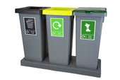 Triple Internal Recycling Station - 3 x 50 Litre