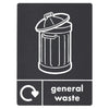 Plastic Push Lid Recycling Bin - 45 litre