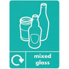Plastic Push Lid Recycling Bin - 45 litre