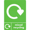 Plastic Push Lid Recycling Bin - 45 litre
