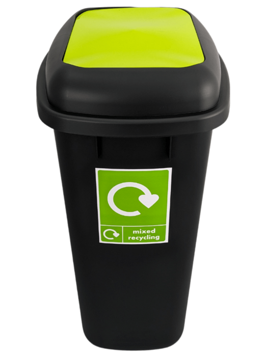 Large 90 Litre Push Flap Recycling Bin - 90 Litre