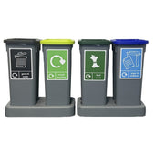 4 x 20L Fitbin Recycling Station With Tray