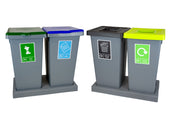 4 x 75L Fitbin Recycling Station with Tray