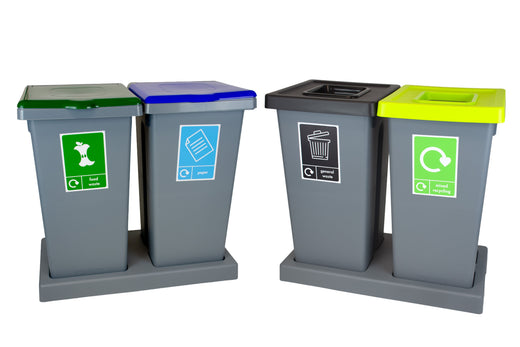 4 x 75L Fitbin Recycling Station with Tray