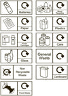 50 Litre Recycling Bin with Colour Coded Lids