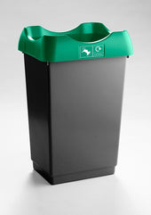 50 Litre Recycling Bin with Colour Coded Lids