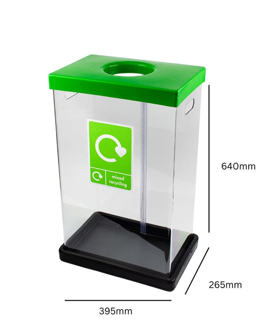 Clear Recycling Bins with Graphics - 60 & 80 Litre Available