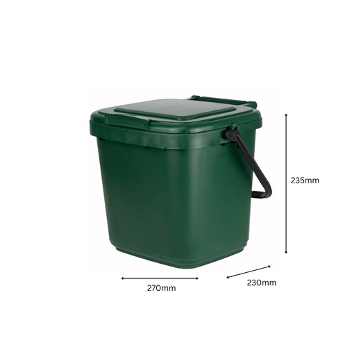 Small Green Kitchen Caddy - 7 Litre