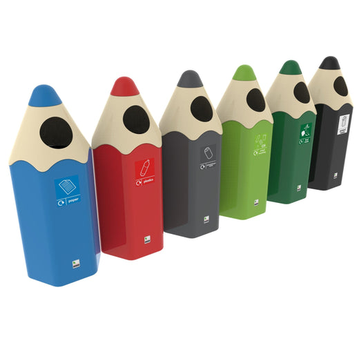 Coloured Pencil Recycling Bin - 70 Litres
