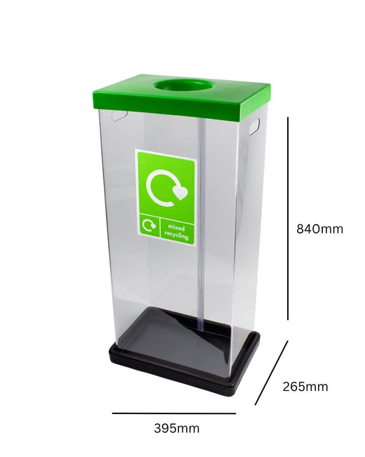 Clear Recycling Bins with Graphics - 60 & 80 Litre Available