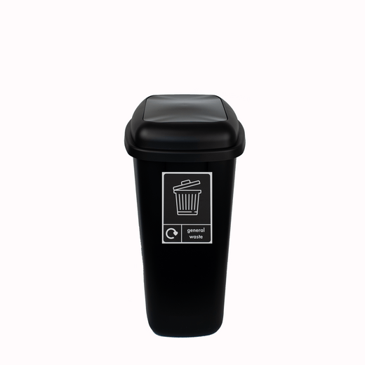 Large 90 Litre Push Flap Recycling Bin - 90 Litre