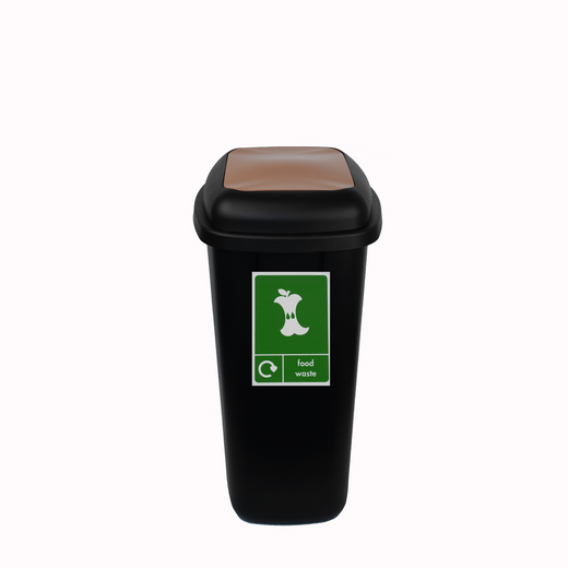 Large 90 Litre Push Flap Recycling Bin - 90 Litre