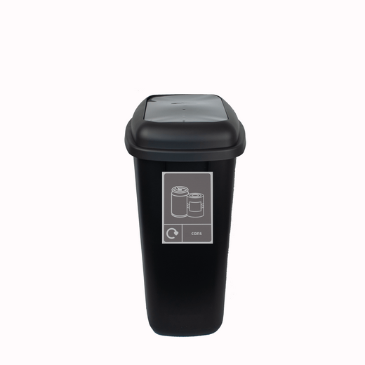 Large 90 Litre Push Flap Recycling Bin - 90 Litre