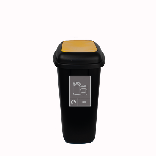 Large 90 Litre Push Flap Recycling Bin - 90 Litre