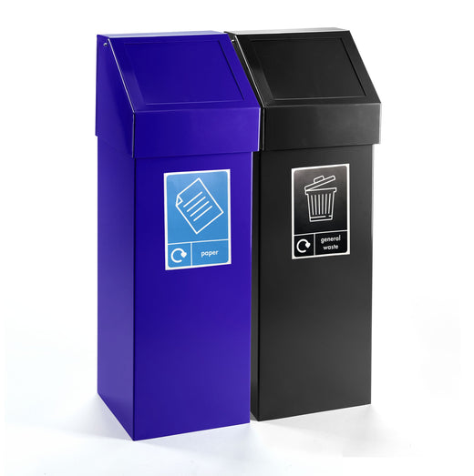 Fire Retardant 60 Litre Push Flap Bin