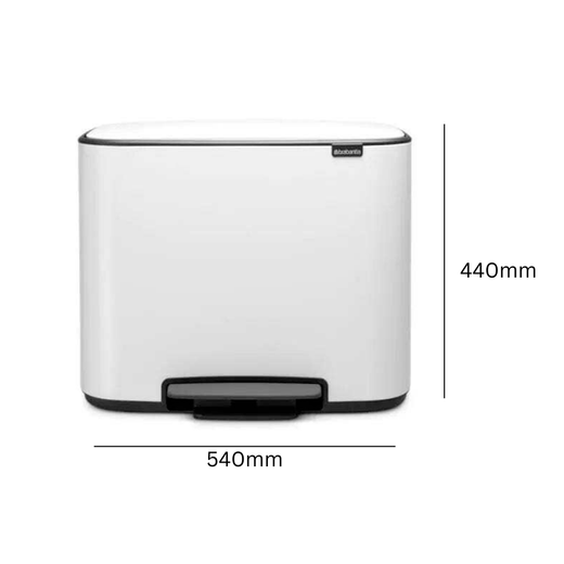 Brabantia Bo 2 Compartment Pedal Bin - Available in 4 Colours