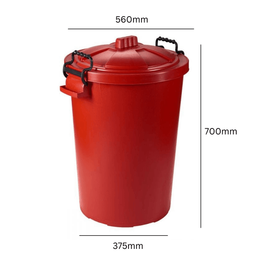 Coloured Outdoor Plastic Dustbin 85 Litres