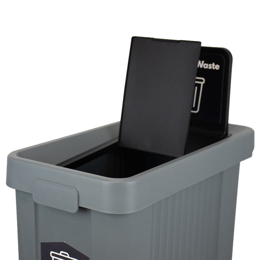 Slim Profile Recycling Bin with Integrated Signage - 70 Litres