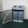 Console Double Internal Recycling Bin - 160 Litre