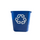 6 x Rubbermaid Rectangular Wastebaskets 12.9L - Blue