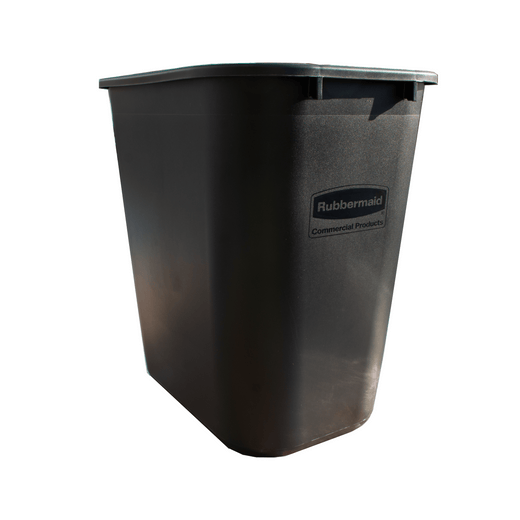 Set of 3 x Rubbermaid Rectangular Wastebasket - 26.6L - Black