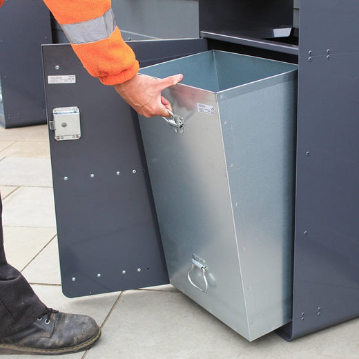 Double Iroko Wood Recycling Bin - 224 Litre