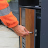 Double Iroko Wood Recycling Bin - 224 Litre