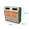 Double Wood Recycling Unit - 196 Litre