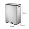 EcoCasa II Foot Pedal 2x20 Litre Recycling Bin