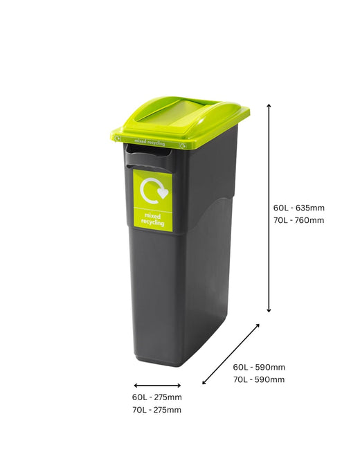 Smart Slim Profile Recycling Bins - 60 Litre