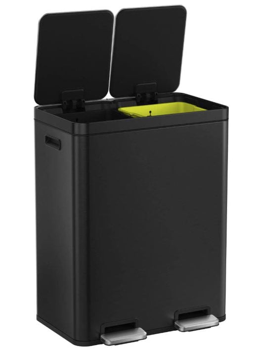 Eko Edison Dual Compartment Pedal Recycling Bin - 2 x 30 Litre