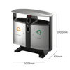 Robust Outdoor Recycling Bin with Battery Disposal - 2 x 39 Litre