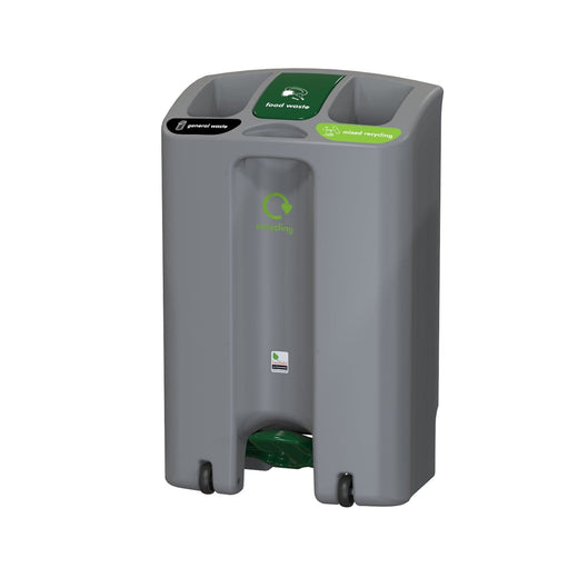 Envirostep 3 Compartment Triple Recycling Bin - 3 x 30 Litre