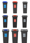 Black Freestanding Recycling Bin - Available in 3 Sizes
