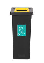 Black Freestanding Recycling Bin - Available in 3 Sizes