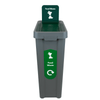 Slim Profile Recycling Bin with Integrated Signage - 70 Litres