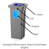 Freestanding Colour Coded Recycling Bin - 3 Sizes